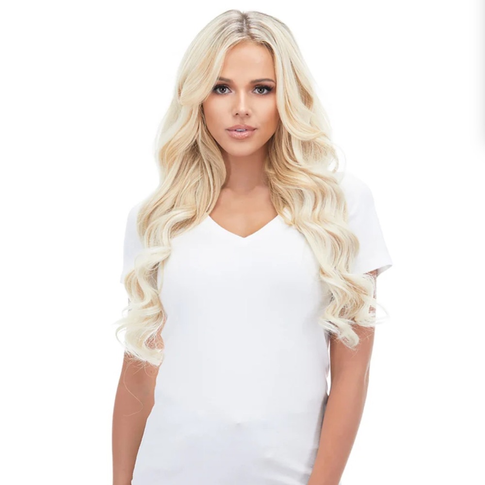 BELLAMI 240G 22" ASH BLONDE (60) NATURAL CLIP-IN EXTENSIONS